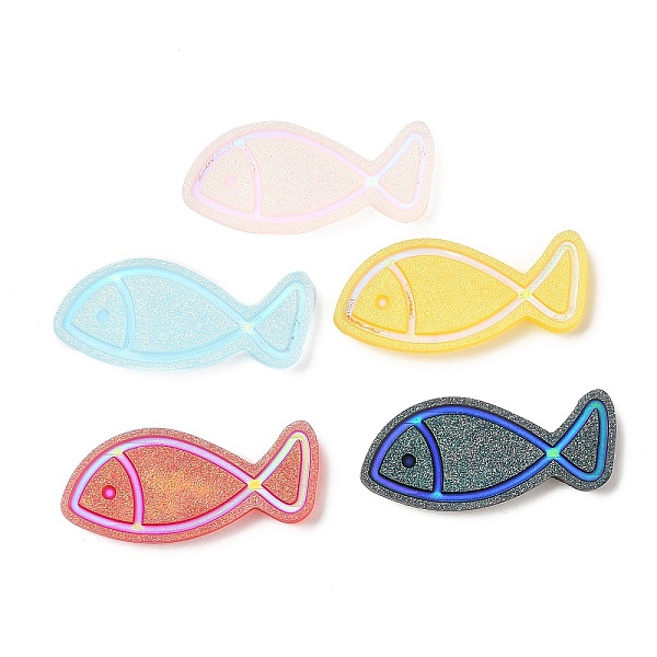 PandaHall Translucent Resin Cabochons, AB Color Plated, Fish, Mixed Color, 19.5x44x5mm Resin Fish Multicolor
PandaHall Translucent Resin Cabochons, AB Color Plated, Fish, Mixed Color, 19.5x44x5mm Resin Fish Multicolor