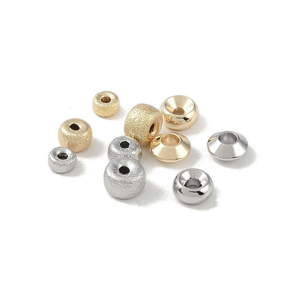 PandaHall Brass Beads Sets, Real Platinum Plated & Real 18K Gold Plated, Flat Round, 4~6x2~3.8mm, Hole: 1.2~2.5mm, 50pcs/style Brass Flat...
PandaHall Brass Beads Sets, Real Platinum Plated & Real 18K Gold Plated, Flat Round, 4~6x2~3.8mm, Hole: 1.2~2.5mm, 50pcs/style Brass Flat...