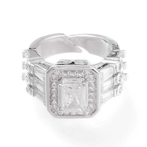 PandaHall Adjustable Brass Micro Pave Clear Cubic Zirconia Cuff Rings, Open Rings, Long-Lasting Plated, Rectangle, Platinum, US Size 7 1/4...
PandaHall Adjustable Brass Micro Pave Clear Cubic Zirconia Cuff Rings, Open Rings, Long-Lasting Plated, Rectangle, Platinum, US Size 7 1/4...