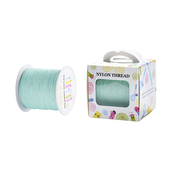 PandaHall Nylon Thread, Pale Turquoise, 0.5mm, about 147.64yards/roll(135m/roll) Nylon Cyan
PandaHall Nylon Thread, Pale Turquoise, 0.5mm, about 147.64yards/roll(135m/roll) Nylon Cyan