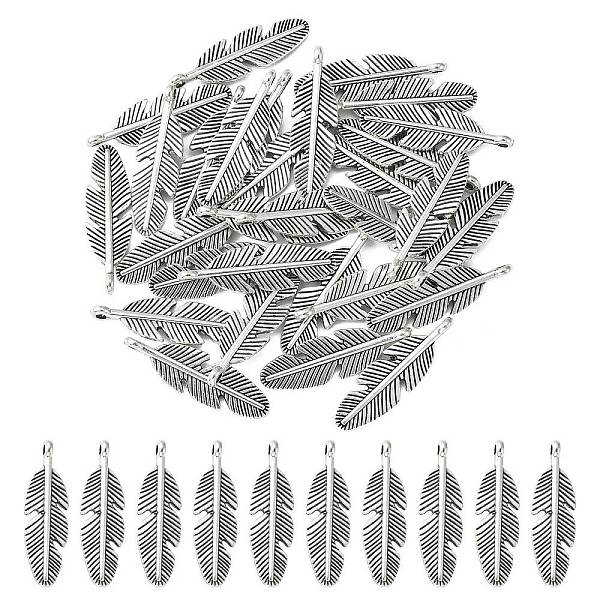 PandaHall Tibetan Style Alloy Pendants, Feather, Cadmium Free & Lead Free, Antique Silver, 28x8.5x2mm, Hole: 1.5mm Alloy Feather
PandaHall Tibetan Style Alloy Pendants, Feather, Cadmium Free & Lead Free, Antique Silver, 28x8.5x2mm, Hole: 1.5mm Alloy Feather