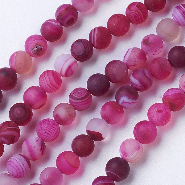 PandaHall Natural Grade A Striped Agate/Banded Agate Beads Strands, Dyed & Heated, Frosted, Round, Medium Violet Red, 6mm, Hole: 1mm, about...
PandaHall Natural Grade A Striped Agate/Banded Agate Beads Strands, Dyed & Heated, Frosted, Round, Medium Violet Red, 6mm, Hole: 1mm, about...