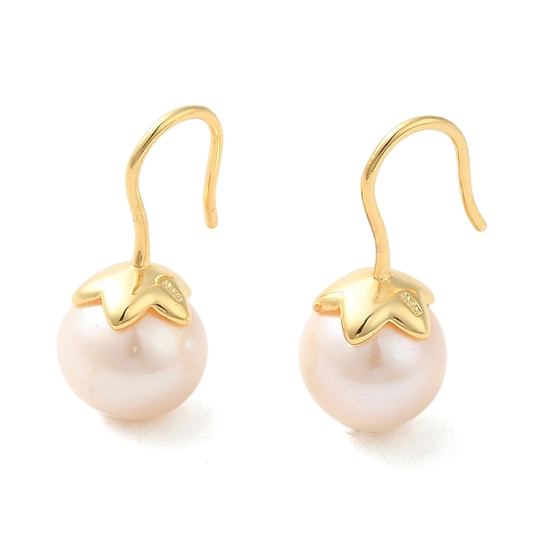 PandaHall Sterling Silver Dangle Earrings, with Natural Pearl, Jewely for Women, Round, Real 18K Gold Plated, 21x10mm Sterling Silver Round
PandaHall Sterling Silver Dangle Earrings, with Natural Pearl, Jewely for Women, Round, Real 18K Gold Plated, 21x10mm Sterling Silver Round