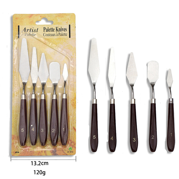 PandaHall 5Pcs Painting Knife Sets, Painting Scraper, Stainless Steel Palette Knife, Painting Art Spatula with Wood Handle, Art Painting...
PandaHall 5Pcs Painting Knife Sets, Painting Scraper, Stainless Steel Palette Knife, Painting Art Spatula with Wood Handle, Art Painting...