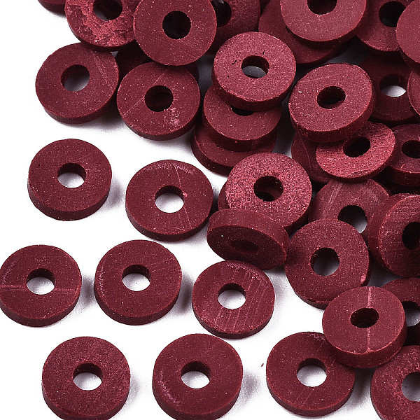 PandaHall Handmade Polymer Clay Beads, for DIY Jewelry Crafts Supplies, Disc/Flat Round, Heishi Beads, Dark Red, 8x1mm, Hole: 2mm, about...
PandaHall Handmade Polymer Clay Beads, for DIY Jewelry Crafts Supplies, Disc/Flat Round, Heishi Beads, Dark Red, 8x1mm, Hole: 2mm, about...