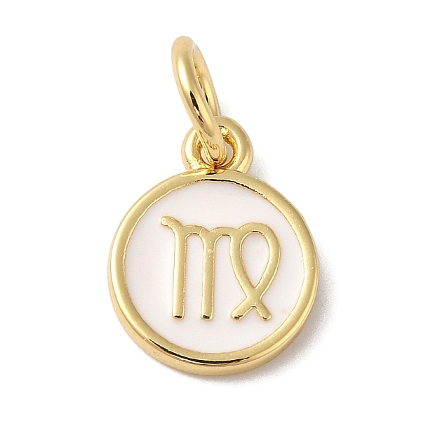 PandaHall Real 18K Gold Plated Brass Enamel Charms, with Jump Ring, Long-Lasting Plated, Lead Free & Cadmium Free, Flat Round with Virgo..., White
PandaHall Real 18K Gold Plated Brass Enamel Charms, with Jump Ring, Long-Lasting Plated, Lead Free & Cadmium Free, Flat Round with Virgo..., White