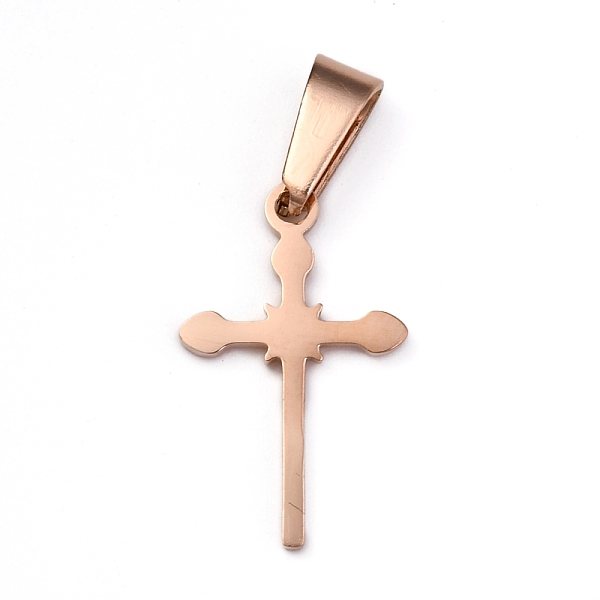PandaHall 304 Stainless Steel Pendants, Cross, Rose Gold, 20x12.2x1.2mm, Hole: 3.5x7mm 304 Stainless Steel Cross
PandaHall 304 Stainless Steel Pendants, Cross, Rose Gold, 20x12.2x1.2mm, Hole: 3.5x7mm 304 Stainless Steel Cross