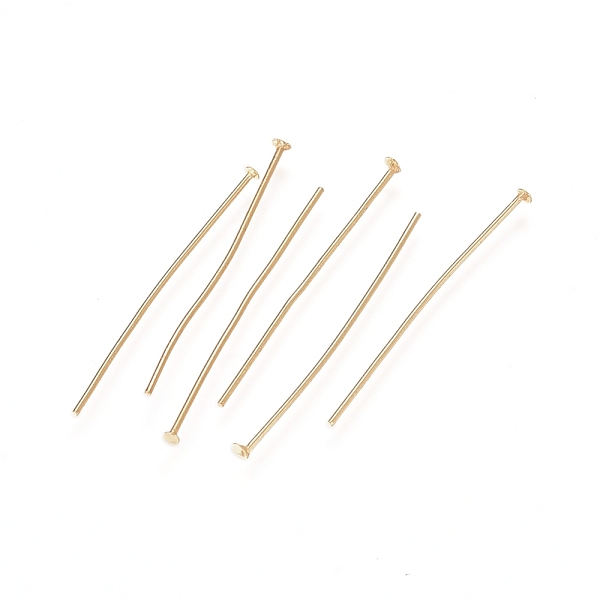 PandaHall 304 Stainless Steel Flat Head Pins, Real 24K Gold Plated, 22 Gauge, 30x0.6mm, Head: 1.4mm 304 Stainless Steel
PandaHall 304 Stainless Steel Flat Head Pins, Real 24K Gold Plated, 22 Gauge, 30x0.6mm, Head: 1.4mm 304 Stainless Steel