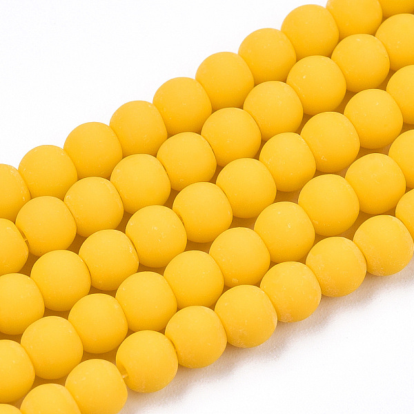 PandaHall Opaque Glass Beads Strands, Frosted, Round, Gold, 4~4.5mm, Hole: 0.8mm, about 97~99pcs/strand, 14.76 inch~14.96 inch(37.5~38cm)...
PandaHall Opaque Glass Beads Strands, Frosted, Round, Gold, 4~4.5mm, Hole: 0.8mm, about 97~99pcs/strand, 14.76 inch~14.96 inch(37.5~38cm)...