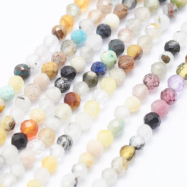 PandaHall Natural Mixed Stone Beads Strands, Faceted, Round, Mixed Color, 2~2.5mm, Hole: 0.5mm, about 195~208pcs/strand, 15.3 inch~15.7 inch..., Multicolor
PandaHall Natural Mixed Stone Beads Strands, Faceted, Round, Mixed Color, 2~2.5mm, Hole: 0.5mm, about 195~208pcs/strand, 15.3 inch~15.7 inch..., Multicolor