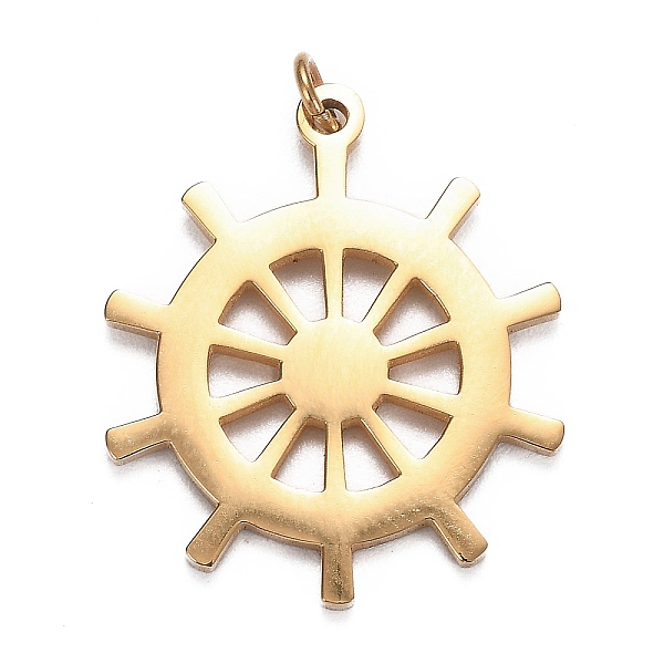 PandaHall 304 Stainless Steel Pendants, with Jump Rings, Laser Cut, Helm, Golden, 23.5x21x1mm, Jump Ring: 4x0.6mm, Hole: 1.6mm 304 Stainless...
PandaHall 304 Stainless Steel Pendants, with Jump Rings, Laser Cut, Helm, Golden, 23.5x21x1mm, Jump Ring: 4x0.6mm, Hole: 1.6mm 304 Stainless...