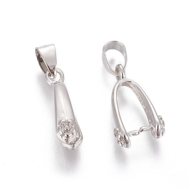 PandaHall Brass Pinch Bails, Ice Pick, with Loop, Platinum, 19x11mm, Hole: 3.5x5mm, Pin:0.7mm Brass
PandaHall Brass Pinch Bails, Ice Pick, with Loop, Platinum, 19x11mm, Hole: 3.5x5mm, Pin:0.7mm Brass