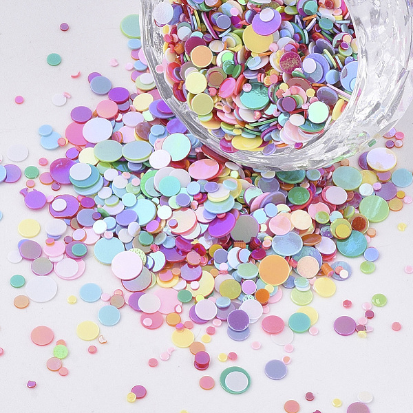 PandaHall Ornament Accessories, PVC Plastic Paillette/Sequins Beads, No Hole/Undrilled Beads, Flat Round, Mixed Color, 1~4x0.4mm PVC Flat..., Multicolor
PandaHall Ornament Accessories, PVC Plastic Paillette/Sequins Beads, No Hole/Undrilled Beads, Flat Round, Mixed Color, 1~4x0.4mm PVC Flat..., Multicolor