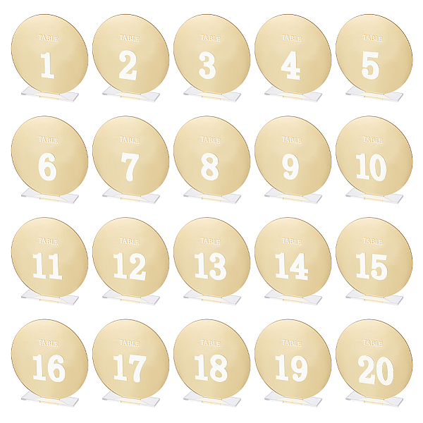 PandaHall Acrylic Mirror Table Number Sign, with Holder Base, Reservation Signage Board, for Wedding, Hotel, Resturant, Number 1~20, Light...
PandaHall Acrylic Mirror Table Number Sign, with Holder Base, Reservation Signage Board, for Wedding, Hotel, Resturant, Number 1~20, Light...