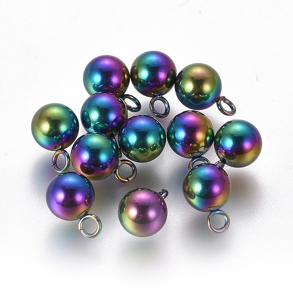 PandaHall Ion Plating(IP) 304 Stainless Steel Sphere Charms, Round Ball, Rainbow Color, 8.5x6mm, Hole: 1.6mm 304 Stainless Steel Round
PandaHall Ion Plating(IP) 304 Stainless Steel Sphere Charms, Round Ball, Rainbow Color, 8.5x6mm, Hole: 1.6mm 304 Stainless Steel Round
