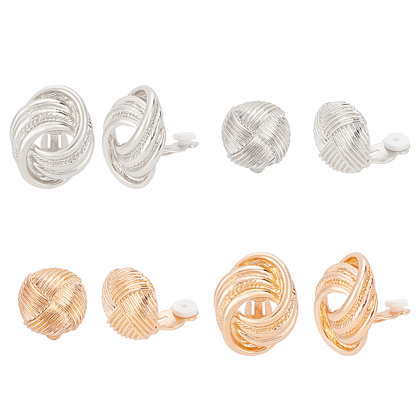 PandaHall ANATTASOUL 4 Pairs 4 Style Alloy Round Knot Clip-on Earrings for Women, Platinum & Golden, 17.5~27x17~21mm, 1 Pair/style Alloy...
PandaHall ANATTASOUL 4 Pairs 4 Style Alloy Round Knot Clip-on Earrings for Women, Platinum & Golden, 17.5~27x17~21mm, 1 Pair/style Alloy...