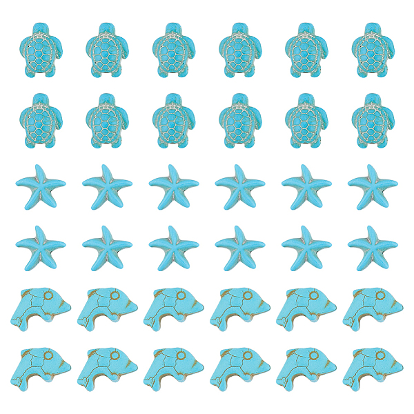PandaHall SUNNYCLUE 90Pcs 3 Styles Dyed Synthetic Turquoise Beads Strands, Dolphin & Turtle & Starfish, 13.5~19x11~14x4.5~8mm, Hole: 1mm...
PandaHall SUNNYCLUE 90Pcs 3 Styles Dyed Synthetic Turquoise Beads Strands, Dolphin & Turtle & Starfish, 13.5~19x11~14x4.5~8mm, Hole: 1mm...