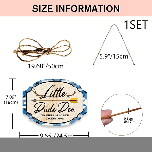 PandaHall Wood Hanging Wall Decorations, with Jute Twine, Word & Arrow Pattern, Blanched Almond, 180x245x5mm Wood Arrow
PandaHall Wood Hanging Wall Decorations, with Jute Twine, Word & Arrow Pattern, Blanched Almond, 180x245x5mm Wood Arrow