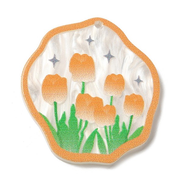 PandaHall Printed Acrylic Pendants, Flower Charm, Orange, 34.5x31.5x2.5mm, Hole: 1.5mm Acrylic Flower Orange
PandaHall Printed Acrylic Pendants, Flower Charm, Orange, 34.5x31.5x2.5mm, Hole: 1.5mm Acrylic Flower Orange