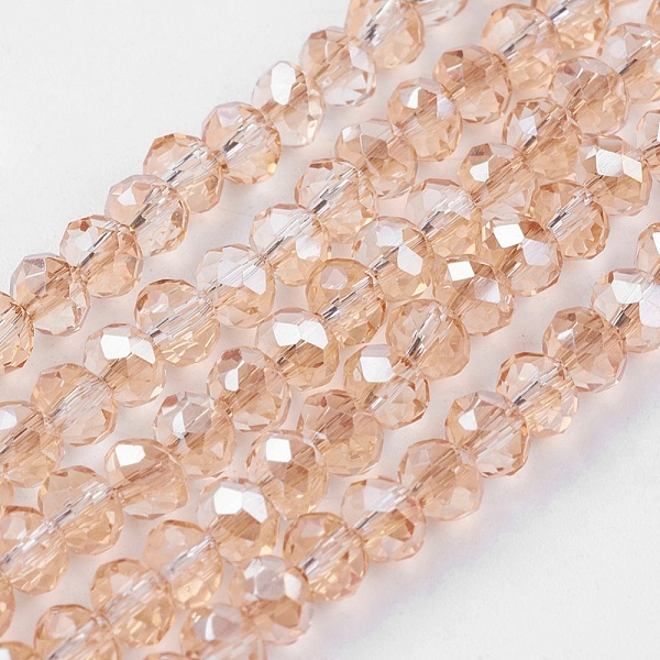 PandaHall Faceted Rondelle Electroplate Glass Beads Strands, Pale Goldenrod, 4x3mm, Hole: 1mm, about 123~127pcs/strand, 16.5~16.9 inch..., Yellow
PandaHall Faceted Rondelle Electroplate Glass Beads Strands, Pale Goldenrod, 4x3mm, Hole: 1mm, about 123~127pcs/strand, 16.5~16.9 inch..., Yellow
