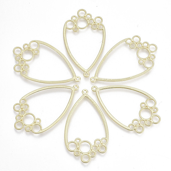 PandaHall Rack Plating Alloy Chandelier Component Links, Cadmium Free & Lead Free, Teardrop, Light Gold, 48x27.5x1mm, Hole: 1.6mm Alloy...
PandaHall Rack Plating Alloy Chandelier Component Links, Cadmium Free & Lead Free, Teardrop, Light Gold, 48x27.5x1mm, Hole: 1.6mm Alloy...