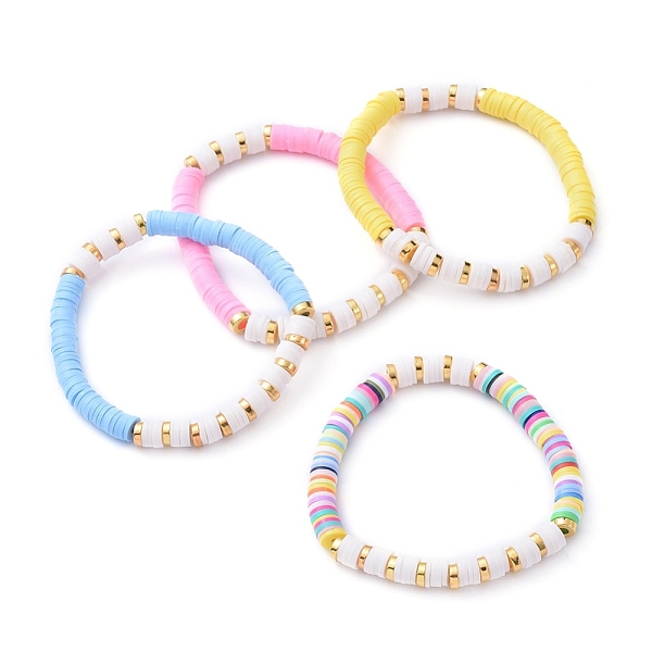 PandaHall Stretch Bracelets, with Handmade Polymer Clay Heishi Beads and Tibetan Style Alloy Beads, Mixed Color, Inner Diameter: 2-1/8 inch..., Multicolor
PandaHall Stretch Bracelets, with Handmade Polymer Clay Heishi Beads and Tibetan Style Alloy Beads, Mixed Color, Inner Diameter: 2-1/8 inch..., Multicolor