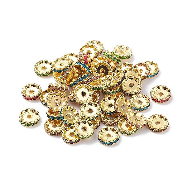 PandaHall Grade A Brass Rhinestone Spacer Beads, Basketball Wives Spacer Beads for Jewelry Making, Rondelle, Golden, Nickel Free, Assorted..., Multicolor
PandaHall Grade A Brass Rhinestone Spacer Beads, Basketball Wives Spacer Beads for Jewelry Making, Rondelle, Golden, Nickel Free, Assorted..., Multicolor
