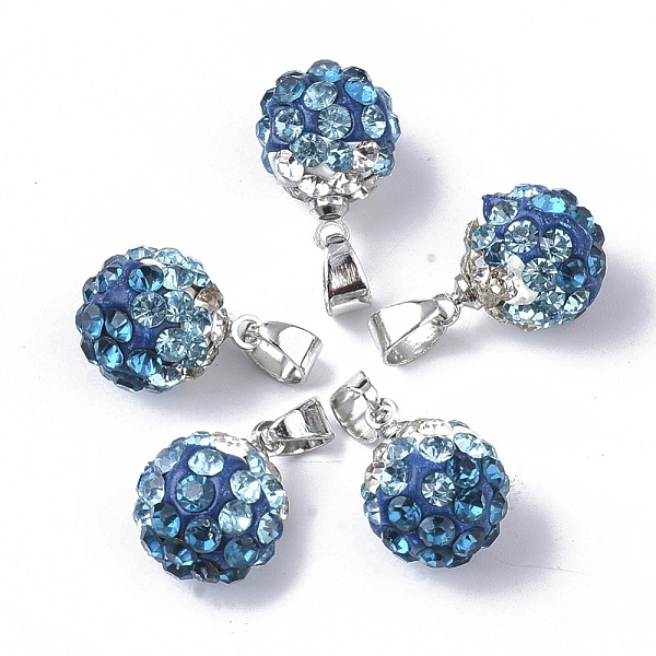 PandaHall Polymer Clay Rhinestone Pendants, with Platinum Tone Iron Pinch Bail, Round, Steel Blue, PP12(1.8~1.9mm), 13x10mm, Hole: 4.5x3.5mm...
PandaHall Polymer Clay Rhinestone Pendants, with Platinum Tone Iron Pinch Bail, Round, Steel Blue, PP12(1.8~1.9mm), 13x10mm, Hole: 4.5x3.5mm...