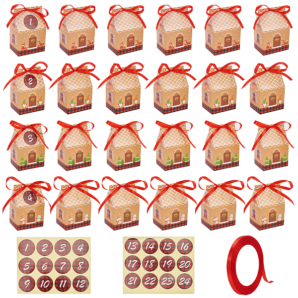 PandaHall Christmas Cardboard Candy Boxs, with Paper Stickers and Polyester Ribbon, House Shape, Saddle Brown, Finish Product: 7x5x11.3cm...
PandaHall Christmas Cardboard Candy Boxs, with Paper Stickers and Polyester Ribbon, House Shape, Saddle Brown, Finish Product: 7x5x11.3cm...