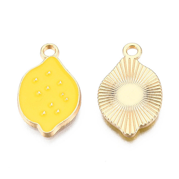 PandaHall Light Gold Plated Alloy Charms, with Enamel, Lemon, Yellow, 20.5x12.5x2mm, Hole: 2mm Alloy+Enamel Fruit Yellow
PandaHall Light Gold Plated Alloy Charms, with Enamel, Lemon, Yellow, 20.5x12.5x2mm, Hole: 2mm Alloy+Enamel Fruit Yellow