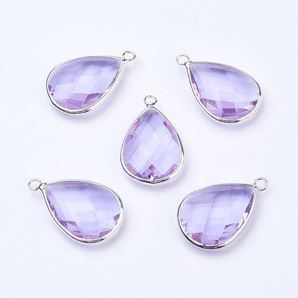 PandaHall Silver Color Plated Brass Glass Drop Pendants, Faceted, Azure, 18x10x5mm, Hole: 2mm Brass+Glass Teardrop Blue
PandaHall Silver Color Plated Brass Glass Drop Pendants, Faceted, Azure, 18x10x5mm, Hole: 2mm Brass+Glass Teardrop Blue