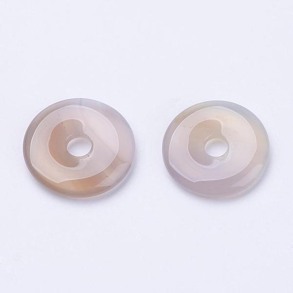 PandaHall Natural Agate Pendants, Donut/Pi Disc, Donut Width: 11~12mm, 28~30x5~6mm, Hole: 6mm Natural Agate Donut Gray
PandaHall Natural Agate Pendants, Donut/Pi Disc, Donut Width: 11~12mm, 28~30x5~6mm, Hole: 6mm Natural Agate Donut Gray