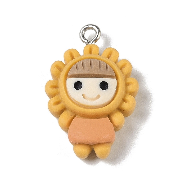 PandaHall Opaque Resin Pendants, Cartoon Girl Charms with Platinum Plated Iron Loops, Flower, 25.5x16.5x7mm, Hole: 2mm Iron+Resin Flower..., Gold
PandaHall Opaque Resin Pendants, Cartoon Girl Charms with Platinum Plated Iron Loops, Flower, 25.5x16.5x7mm, Hole: 2mm Iron+Resin Flower..., Gold