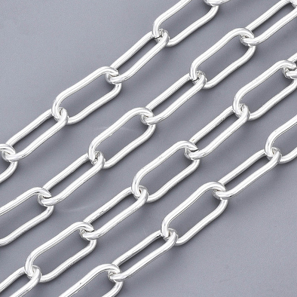 PandaHall 304 Stainless Steel Paperclip Chains, Drawn Elongated Cable Chains, Unwelded, with Spool, Oval, Silver, 17x7x1.5mm, about 65.61...
PandaHall 304 Stainless Steel Paperclip Chains, Drawn Elongated Cable Chains, Unwelded, with Spool, Oval, Silver, 17x7x1.5mm, about 65.61...