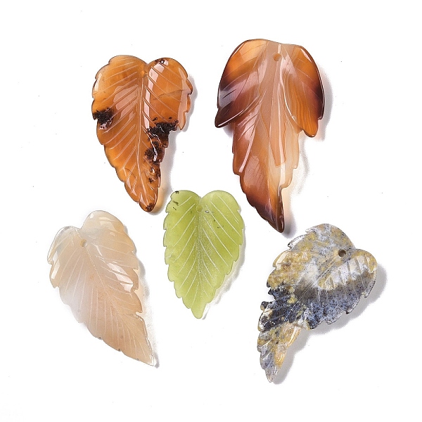 PandaHall Natural Gemstone Pendant, Leaf, 38~59x24.5~33.5x3~4.5mm, Hole: 2.1mm Natural Gemstone Leaf
PandaHall Natural Gemstone Pendant, Leaf, 38~59x24.5~33.5x3~4.5mm, Hole: 2.1mm Natural Gemstone Leaf