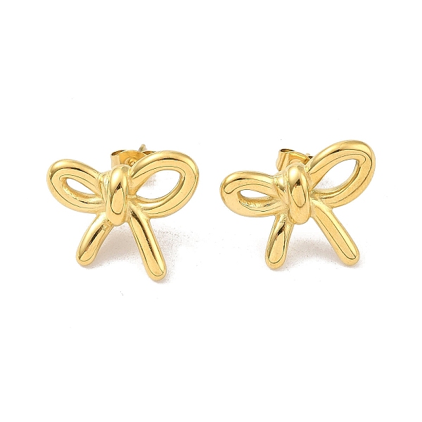 PandaHall 304 Stainless Steel Stud Earrings for Women, Bowknot, Real 18K Gold Plated, 16.5x20mm 304 Stainless Steel Bowknot
PandaHall 304 Stainless Steel Stud Earrings for Women, Bowknot, Real 18K Gold Plated, 16.5x20mm 304 Stainless Steel Bowknot