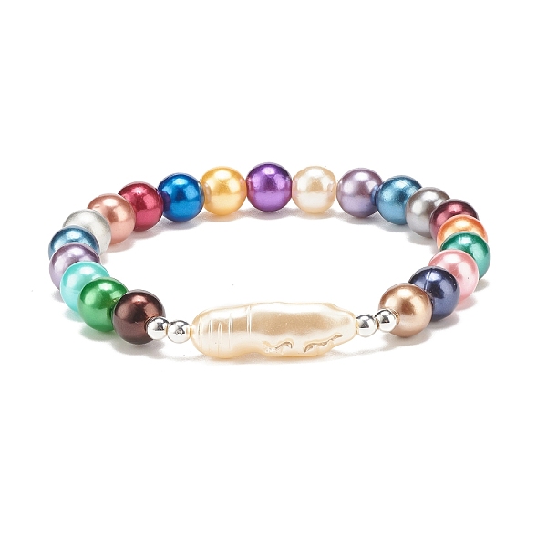 PandaHall ABS Pearl & Acrylic Round Beaded Stretch Bracelet for Women, Colorful, Inner Diameter: 2~2-1/8 inch(5~5.5cm) Acrylic
PandaHall ABS Pearl & Acrylic Round Beaded Stretch Bracelet for Women, Colorful, Inner Diameter: 2~2-1/8 inch(5~5.5cm) Acrylic