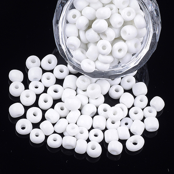 PandaHall Glass Seed Beads, Opaque Colours, Round, White, 5~6x3~5mm, Hole: 1.2~2mm, about 2500pcs/bag Glass White
PandaHall Glass Seed Beads, Opaque Colours, Round, White, 5~6x3~5mm, Hole: 1.2~2mm, about 2500pcs/bag Glass White