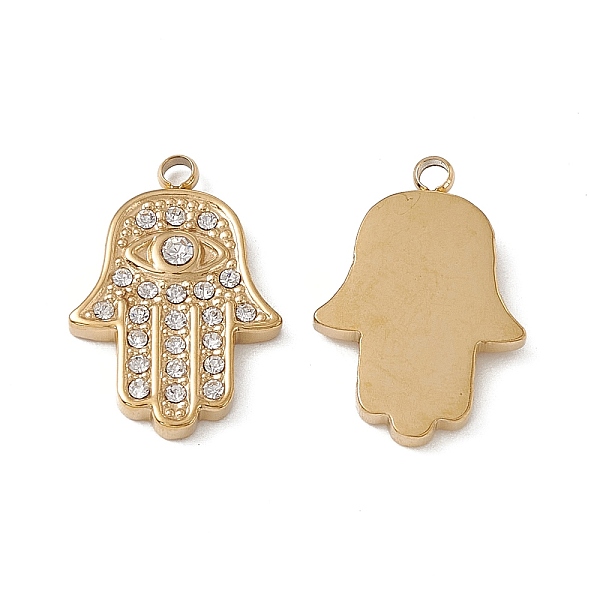 PandaHall Vacuum Plating 201 Stainless Steel Rhinestone Pendants, Real 18K Gold Plated, Hamsa Hand/Hand of Miriam Charms, Crystal..., Clear
PandaHall Vacuum Plating 201 Stainless Steel Rhinestone Pendants, Real 18K Gold Plated, Hamsa Hand/Hand of Miriam Charms, Crystal..., Clear