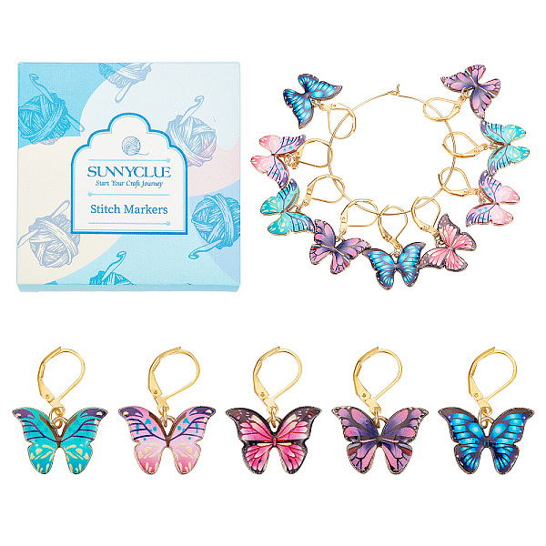 PandaHall SUNNYCLUE 1 Box 20Pcs Stitch Markers Crochet Stitch Marker Butterfly Enamel Cute Charms Removable Leverback Clasp Charm Locking..., Multicolor
PandaHall SUNNYCLUE 1 Box 20Pcs Stitch Markers Crochet Stitch Marker Butterfly Enamel Cute Charms Removable Leverback Clasp Charm Locking..., Multicolor