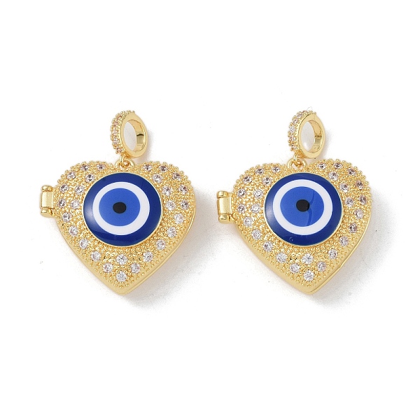 PandaHall Rack Plating Brass Pendant, with Enamel & Cubic Zirconia, Lead Free & Cadmium Free, Long-Lasting Plated, Heart & Evil Eye , Real..., Clear
PandaHall Rack Plating Brass Pendant, with Enamel & Cubic Zirconia, Lead Free & Cadmium Free, Long-Lasting Plated, Heart & Evil Eye , Real..., Clear