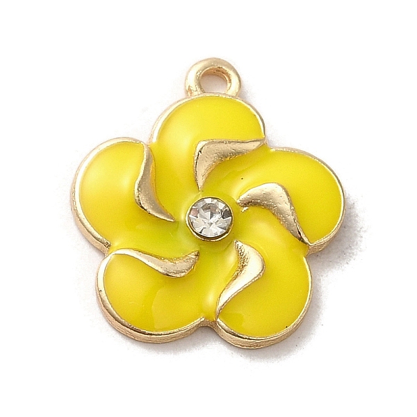 PandaHall Flower Alloy Enamel Pendants, with Rhinestone, Light Gold, Yellow, 18x15.5x3mm, Hole: 1.5mm Alloy Rhinestone+Enamel Flower Yellow
PandaHall Flower Alloy Enamel Pendants, with Rhinestone, Light Gold, Yellow, 18x15.5x3mm, Hole: 1.5mm Alloy Rhinestone+Enamel Flower Yellow