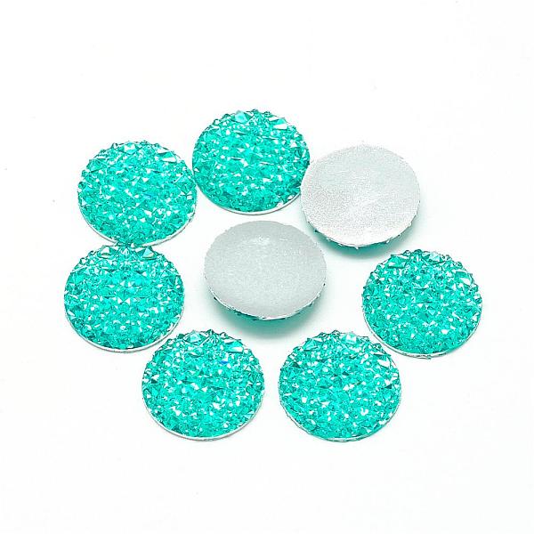 PandaHall Resin Cabochons, Bottom Silver Plated, Half Round/Dome, Dark Turquoise, 10x2.5mm Resin Half Round Cyan
PandaHall Resin Cabochons, Bottom Silver Plated, Half Round/Dome, Dark Turquoise, 10x2.5mm Resin Half Round Cyan