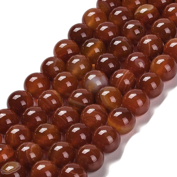 PandaHall Natural Striped Agate/Banded Agate Beads Strands, Round, Dyed & Heated, FireBrick, 10~10.5mm, Hole: 1.2mm, about 38pcs/strand..., Red
PandaHall Natural Striped Agate/Banded Agate Beads Strands, Round, Dyed & Heated, FireBrick, 10~10.5mm, Hole: 1.2mm, about 38pcs/strand..., Red