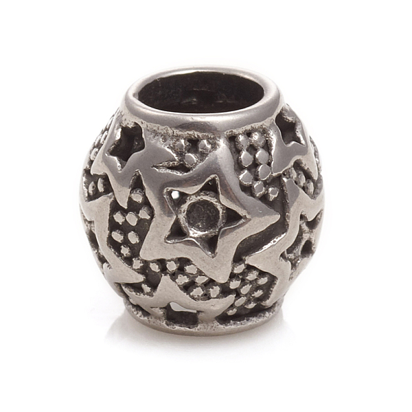 PandaHall 304 Stainless Steel European Bead Rhinestone Settings, Large Hole Beads, Barrel with Star, Antique Silver, Fit for 1mm Rhinestone...
PandaHall 304 Stainless Steel European Bead Rhinestone Settings, Large Hole Beads, Barrel with Star, Antique Silver, Fit for 1mm Rhinestone...