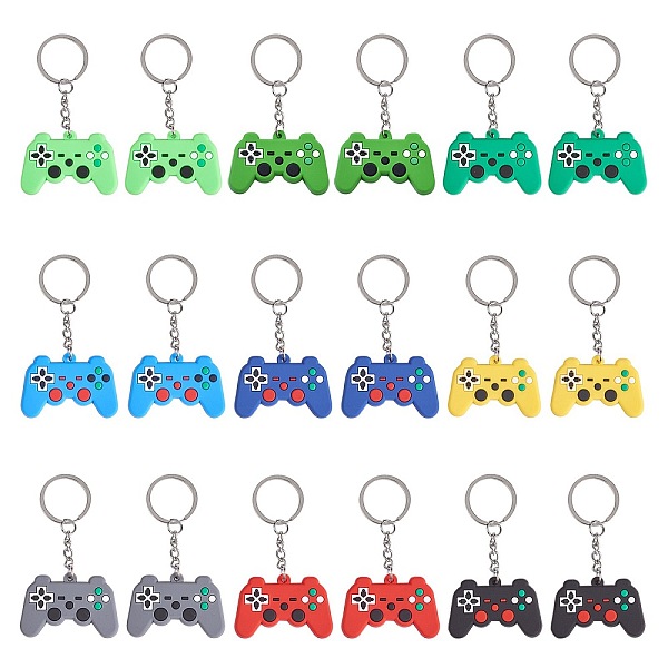 PandaHall 18Pcs 9 Colors PVC Game Controller Keychain, with Platinum Iron Ring Findings, Mixed Color, 8.05cm, 2pcs/color Plastic Others..., Multicolor
PandaHall 18Pcs 9 Colors PVC Game Controller Keychain, with Platinum Iron Ring Findings, Mixed Color, 8.05cm, 2pcs/color Plastic Others..., Multicolor