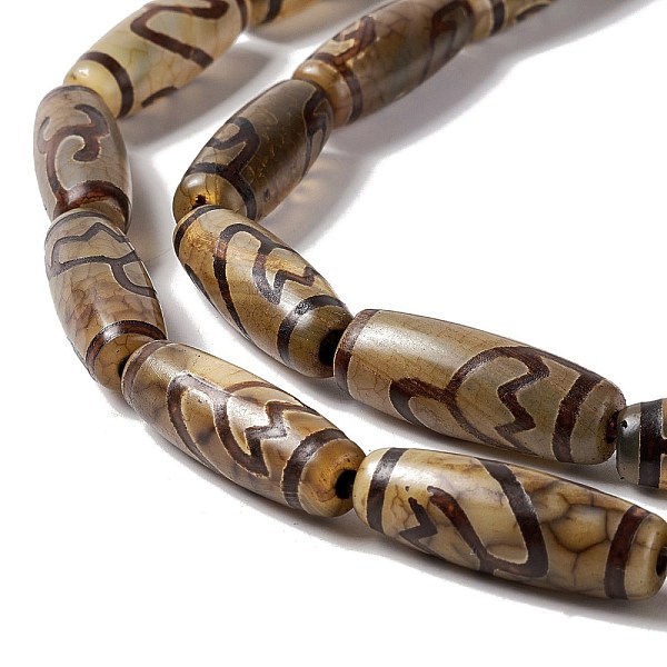 PandaHall Tibetan Style dZi Beads Strands, Natural & Dyed Agate Beads, Rice, Lotus Pattern, 28.5~30x10mm, Hole: 2.5mm, about 10pcs/strand...
PandaHall Tibetan Style dZi Beads Strands, Natural & Dyed Agate Beads, Rice, Lotus Pattern, 28.5~30x10mm, Hole: 2.5mm, about 10pcs/strand...