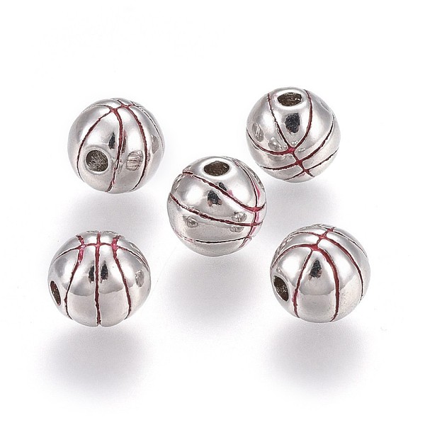 PandaHall Brass Enamel Beads, Long-Lasting Plated, Basketball, Real Platinum Plated, 9mm, Hole: 2.2mm Brass+Enamel Round
PandaHall Brass Enamel Beads, Long-Lasting Plated, Basketball, Real Platinum Plated, 9mm, Hole: 2.2mm Brass+Enamel Round