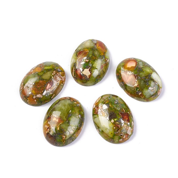PandaHall Assembled Synthetic Imperial Jasper and Peridot Cabochons, Dyed, Oval, 25~25.5x18~18.5x7.2mm Peridot Oval
PandaHall Assembled Synthetic Imperial Jasper and Peridot Cabochons, Dyed, Oval, 25~25.5x18~18.5x7.2mm Peridot Oval