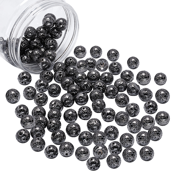 PandaHall Electroplated Natural Lava Rock Beads, Round, Bumpy, Gunmetal Plated, 10~11mm, Hole: 1mm, 76pcs/box Lava Rock Round
PandaHall Electroplated Natural Lava Rock Beads, Round, Bumpy, Gunmetal Plated, 10~11mm, Hole: 1mm, 76pcs/box Lava Rock Round